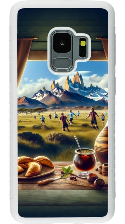 Samsung Galaxy S9 Case Hülle - Silikon weiss Argentinische Vibes