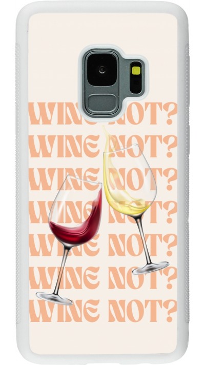 Samsung Galaxy S9 Case Hülle - Silikon weiss Wine not