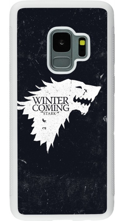 Samsung Galaxy S9 Case Hülle - Silikon weiss Winter is coming Stark