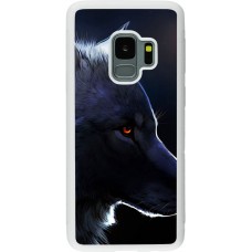 Coque Samsung Galaxy S9 - Silicone rigide blanc Wolf Shape