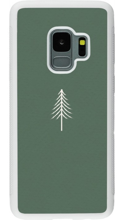 Samsung Galaxy S9 Case Hülle - Silikon weiss Christmas 22 minimalist tree