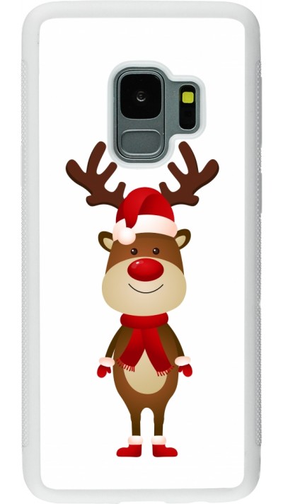 Coque Samsung Galaxy S9 - Silicone rigide blanc Christmas 22 reindeer
