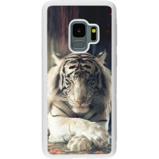 Coque Samsung Galaxy S9 - Silicone rigide blanc Zen Tiger