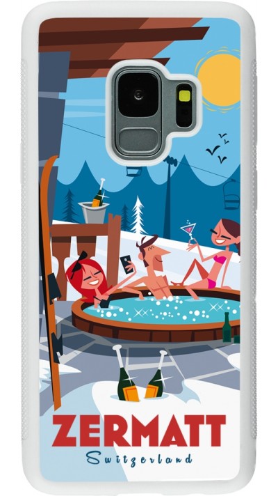 Coque Samsung Galaxy S9 - Silicone rigide blanc Zermatt Mountain Jacuzzi