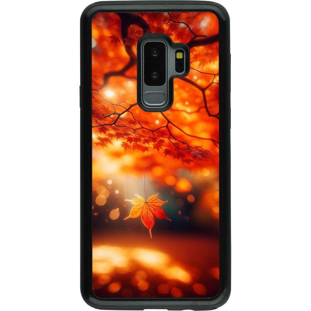 Samsung Galaxy S9+ Case Hülle - Hybrid Armor schwarz Herbst Magisch Orange