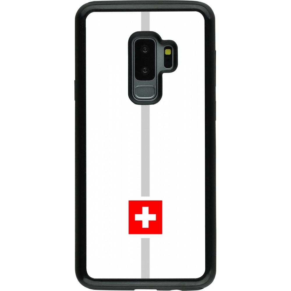 Coque Samsung Galaxy S9+ - Hybrid Armor noir Canton CH blanc