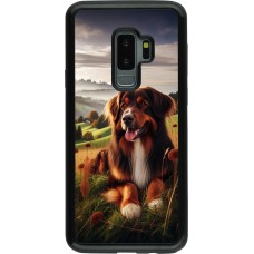Samsung Galaxy S9+ Case Hülle - Hybrid Armor schwarz Hund Land Schweiz