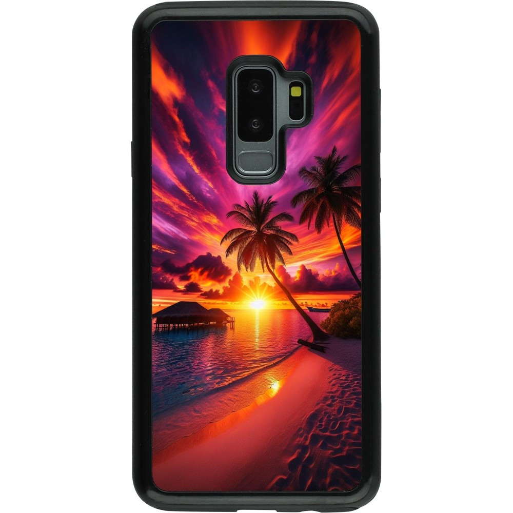 Coque Samsung Galaxy S9+ - Hybrid Armor noir Maldives Dusk Bliss
