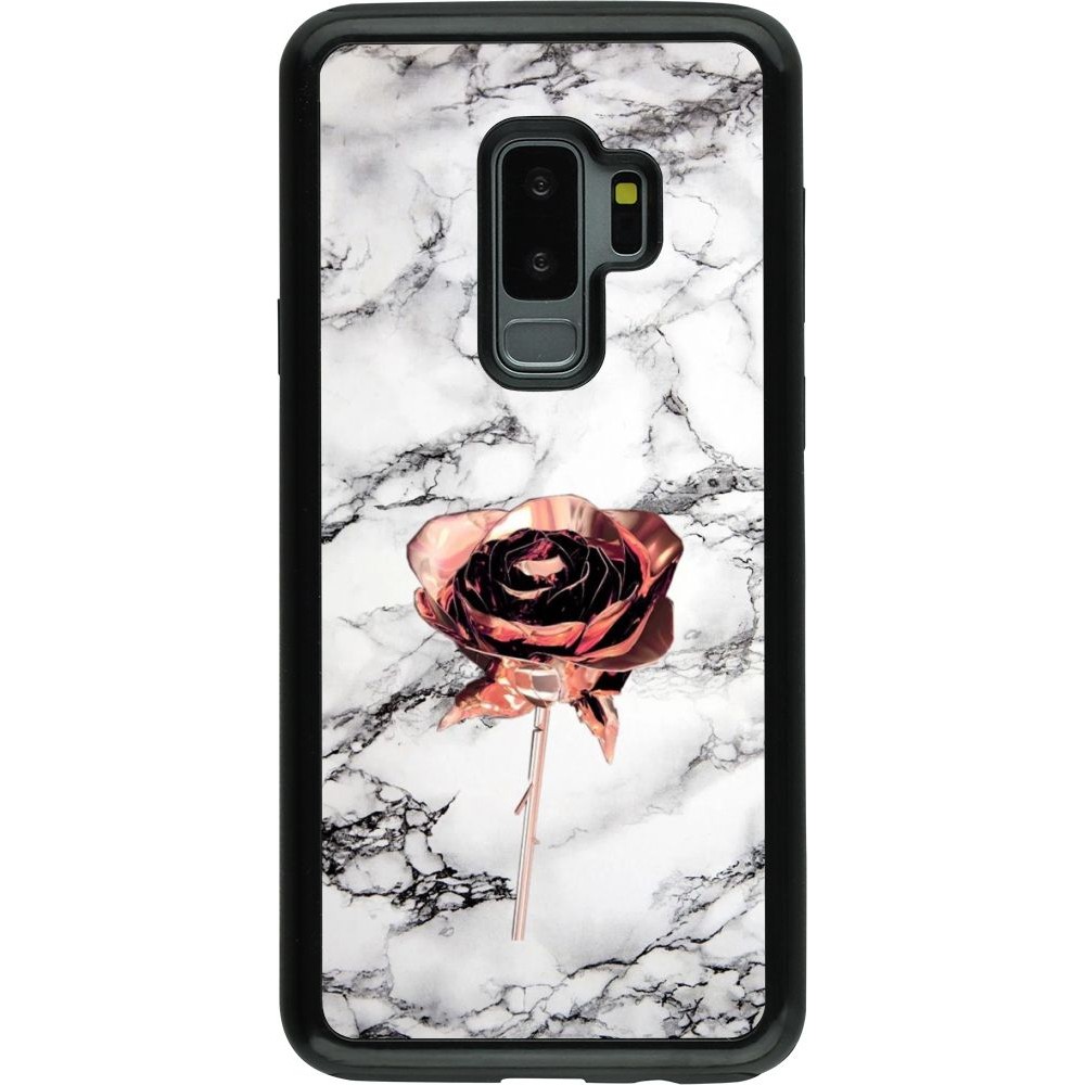 Hülle Samsung Galaxy S9+ - Hybrid Armor schwarz Marble Rose Gold