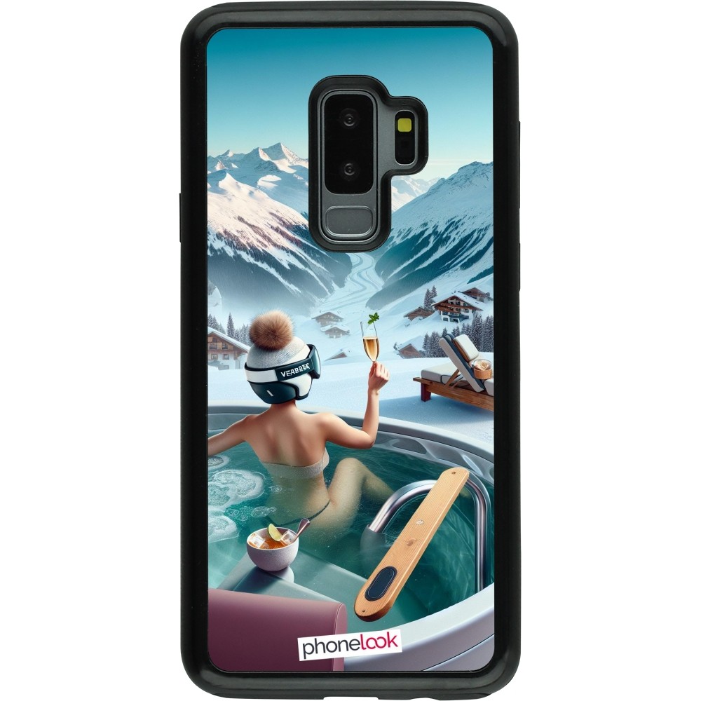 Coque Samsung Galaxy S9+ - Hybrid Armor noir Montagne Glamour Jacuzzi