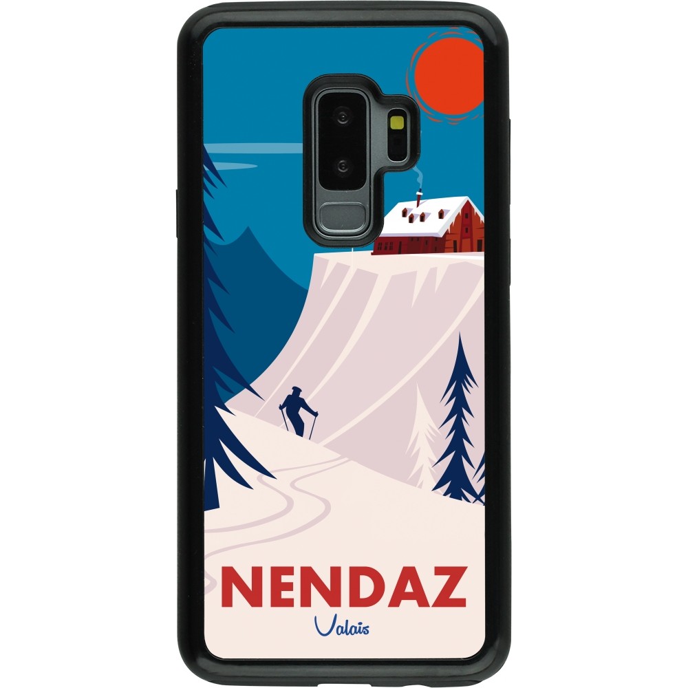 Samsung Galaxy S9+ Case Hülle - Hybrid Armor schwarz Nendaz Cabane Ski