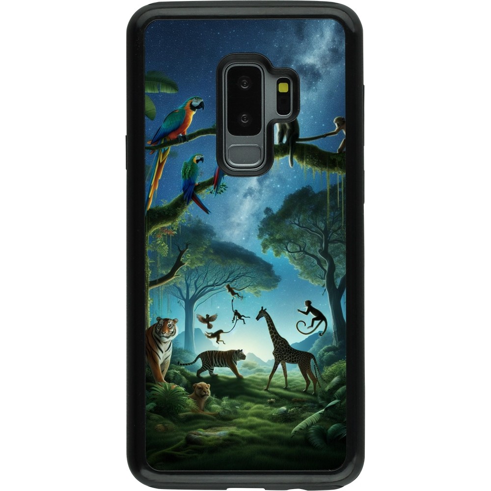Samsung Galaxy S9+ Case Hülle - Hybrid Armor schwarz Paradies der exotischen Tiere