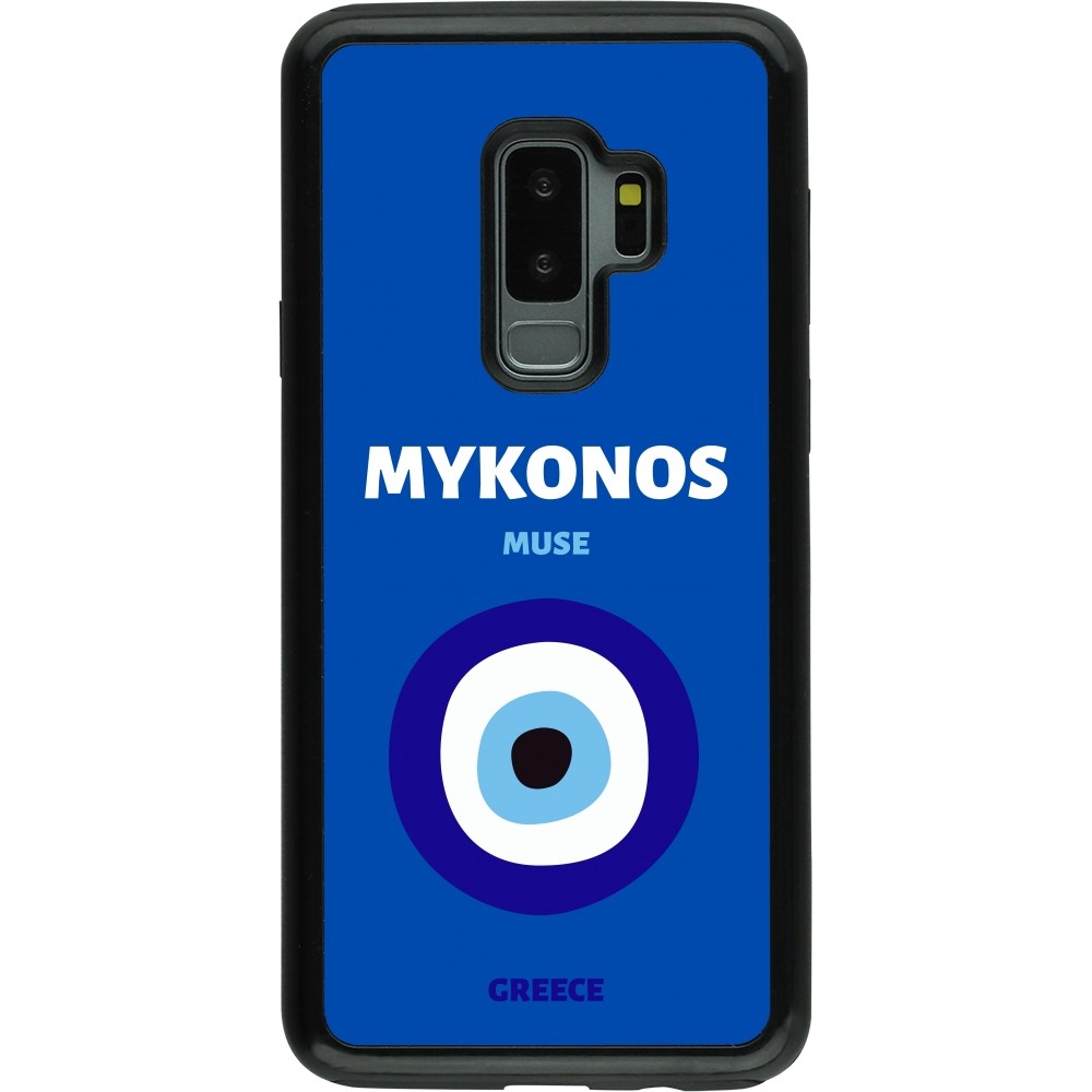 Samsung Galaxy S9+ Case Hülle - Hybrid Armor schwarz Pop Summer Destination Mykonos