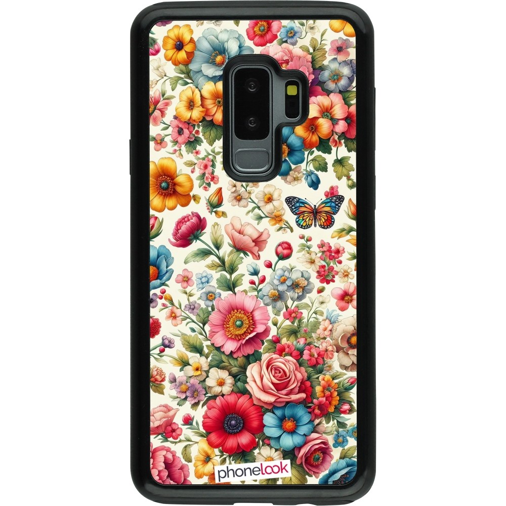 Samsung Galaxy S9+ Case Hülle - Hybrid Armor schwarz Spring 25 fruehling bluetend