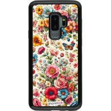 Samsung Galaxy S9+ Case Hülle - Hybrid Armor schwarz Spring 25 fruehling bluetend