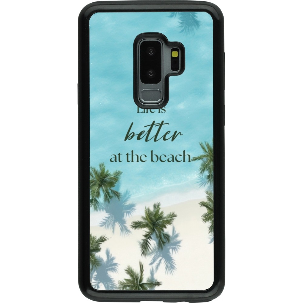 Samsung Galaxy S9+ Case Hülle - Hybrid Armor schwarz Summer 2025 Life is better at the beach