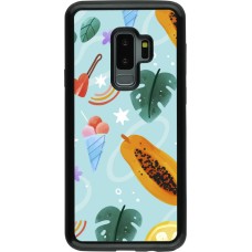 Coque Samsung Galaxy S9+ - Hybrid Armor noir Summer 2025 Pattern papaya