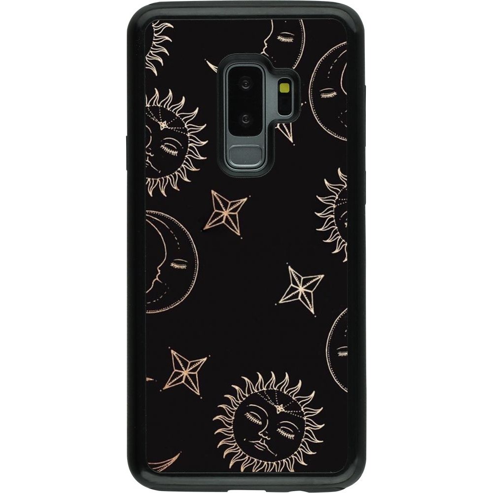 Coque Samsung Galaxy S9+ - Hybrid Armor noir Suns and Moons