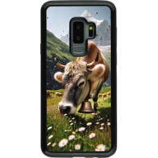Coque Samsung Galaxy S9+ - Hybrid Armor noir Vache montagne Valais
