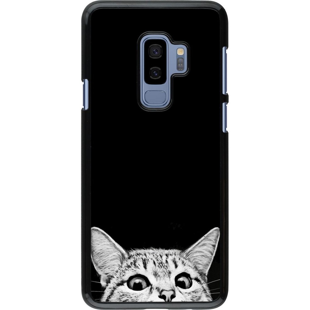 Coque Samsung Galaxy S9+ - Cat Looking Up Black