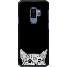 Coque Samsung Galaxy S9+ - Cat Looking Up Black