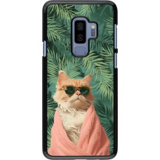 Coque Samsung Galaxy S9+ - Cat Summer Palms