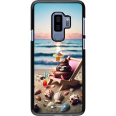 Samsung Galaxy S9+ Case Hülle - Kackhaufen Emoji auf Liegestuhl