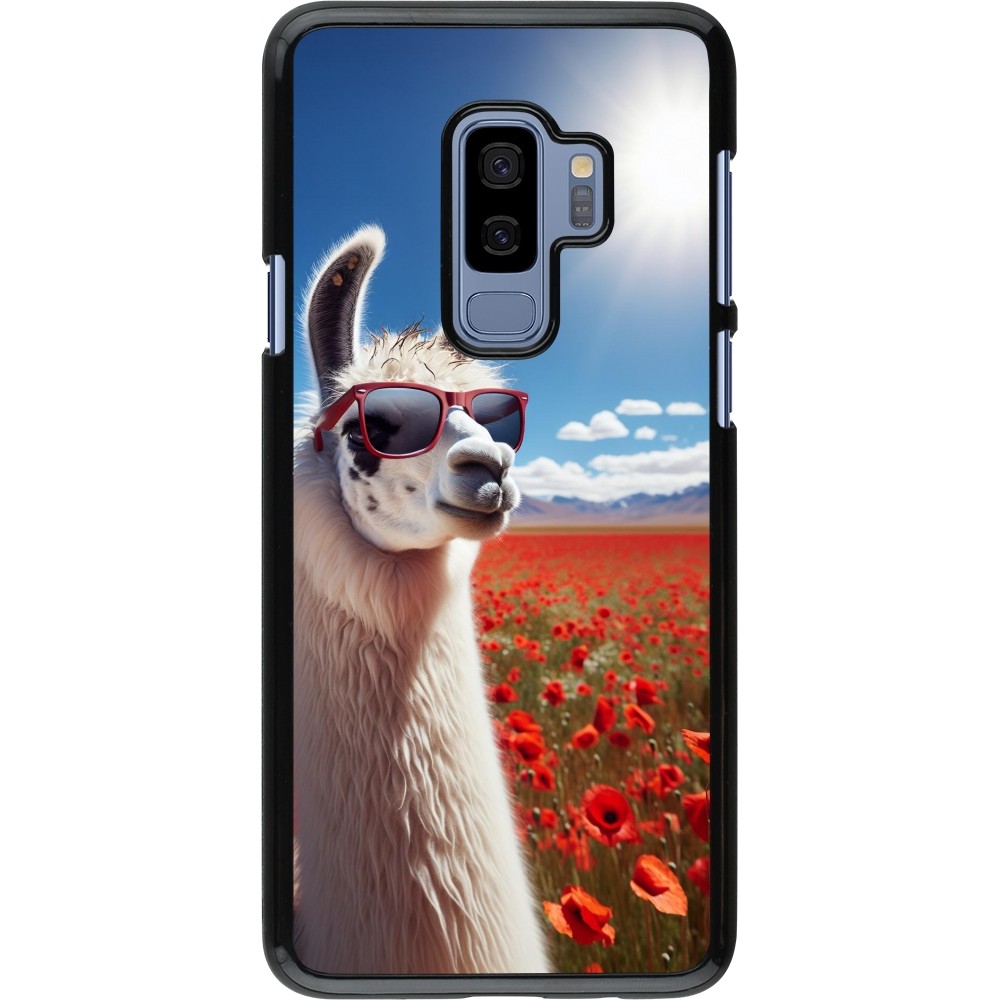 Samsung Galaxy S9+ Case Hülle - Lama Chic in Mohnblume