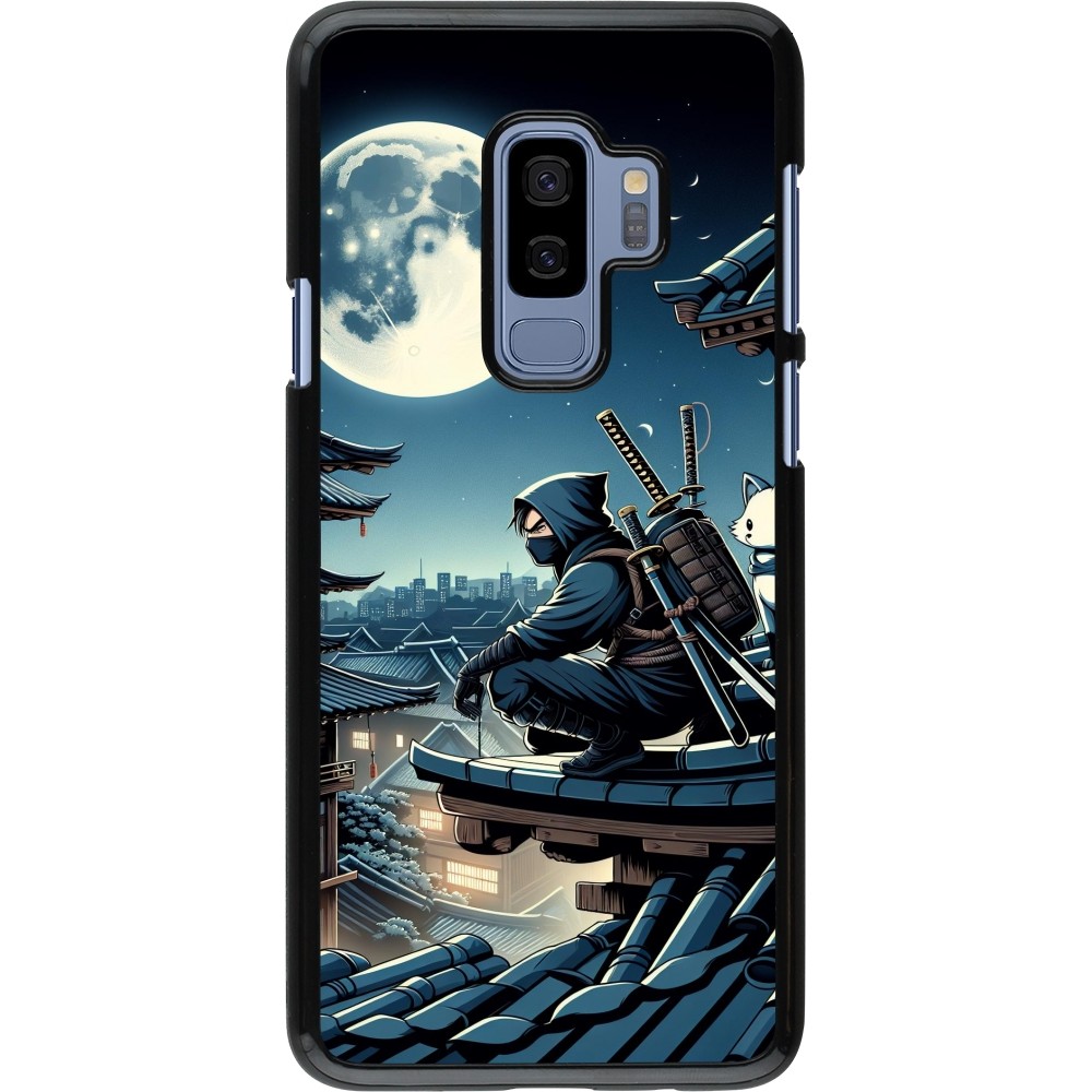 Samsung Galaxy S9+ Case Hülle - Ninja unter dem Mond