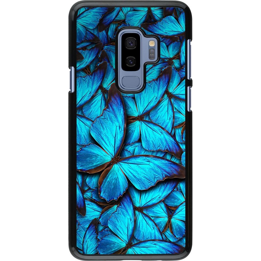 Coque Samsung Galaxy S9+ - Papillon - Bleu