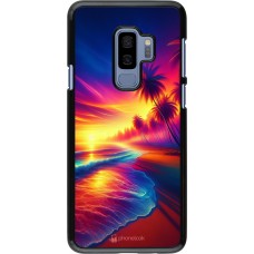 Coque Samsung Galaxy S9+ - Plage coucher soleil flashy