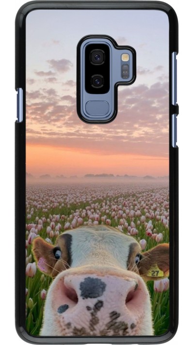 Coque Samsung Galaxy S9+ - Cow with tulips Spring 2026