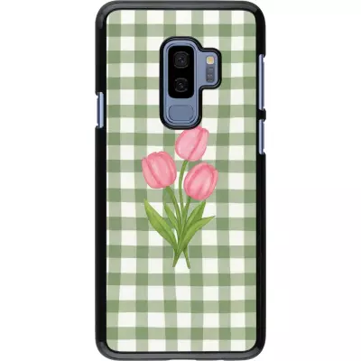 Samsung Galaxy S9+ Case Hülle - Green vichy tulips Spring 2026