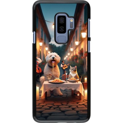 Coque Samsung Galaxy S9+ - Valentine 2024 Dog & Cat Candlelight