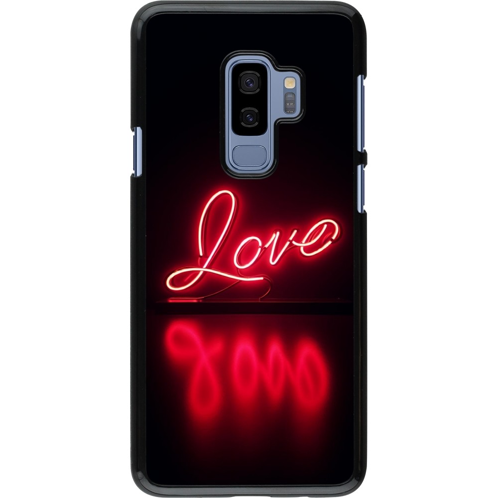Samsung Galaxy S9+ Case Hülle - Valentine 2025 Neon Liebe
