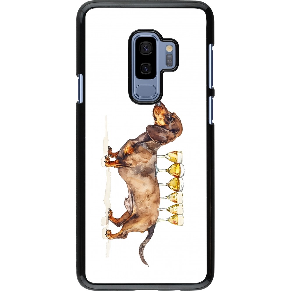 Samsung Galaxy S9+ Case Hülle - Wine Teckel