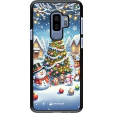Samsung Galaxy S9+ Case Hülle - Weihnachten 2023 Schneemann und Tannenbaum