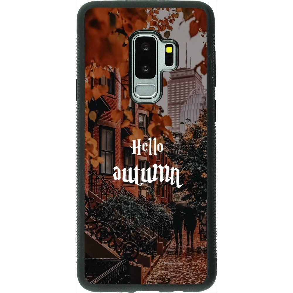 Coque Samsung Galaxy S9+ - Silicone rigide noir Autumn 25 Hello autumn