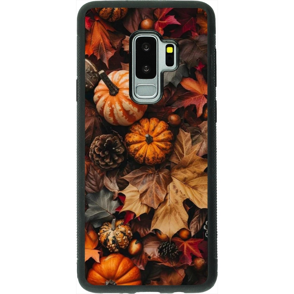 Coque Samsung Galaxy S9+ - Silicone rigide noir Autumn 25 Pumpkin