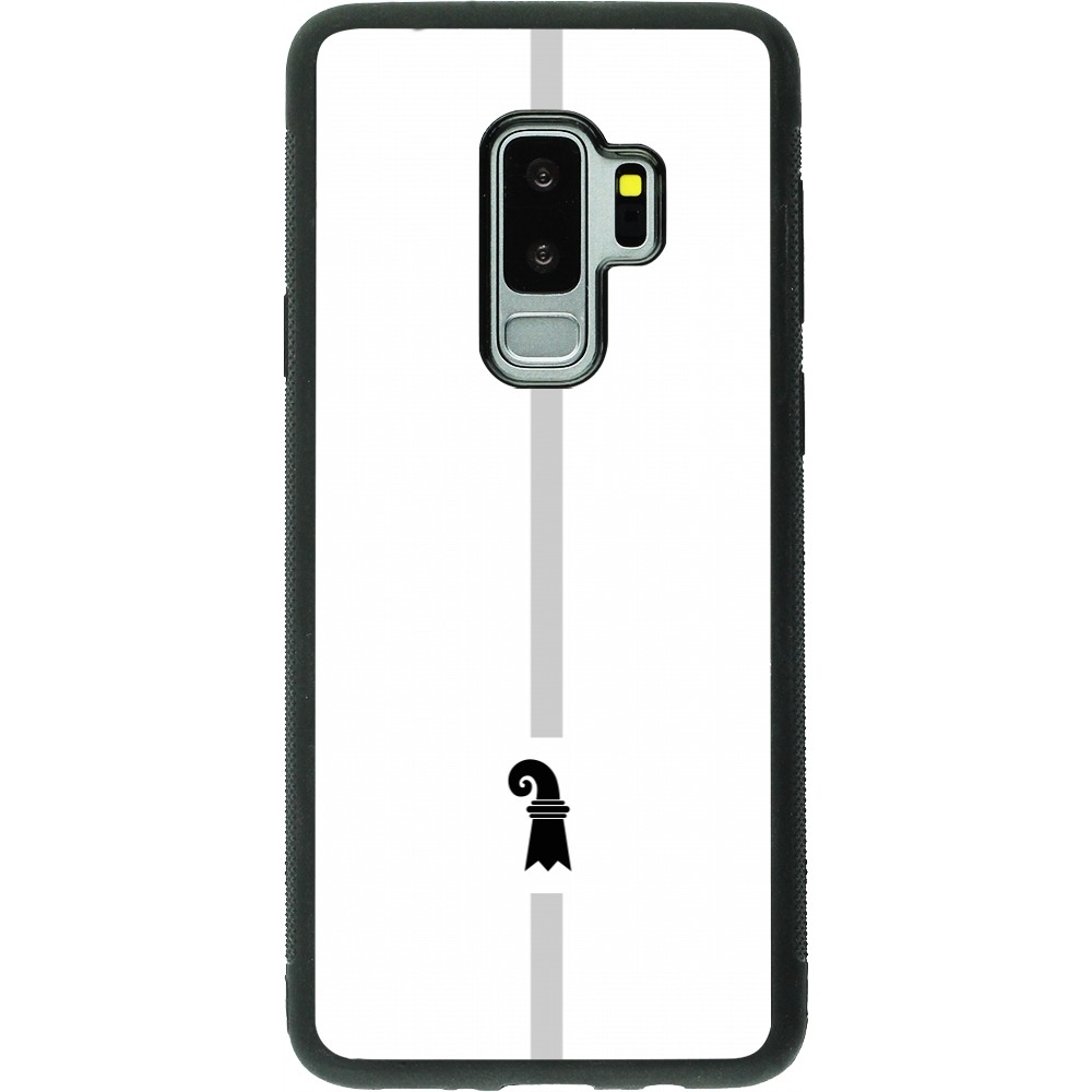 Coque Samsung Galaxy S9+ - Silicone rigide noir Canton BS blanc