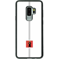 Coque Samsung Galaxy S9+ - Silicone rigide noir Canton GL blanc