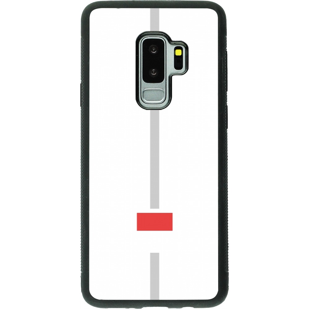 Coque Samsung Galaxy S9+ - Silicone rigide noir Canton SO blanc
