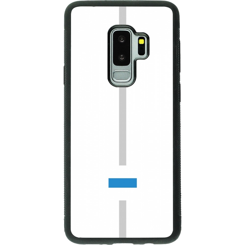 Coque Samsung Galaxy S9+ - Silicone rigide noir Canton ZG blanc