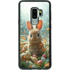 Coque Samsung Galaxy S9+ - Silicone rigide noir Easter 2026 Rabbit in the garden