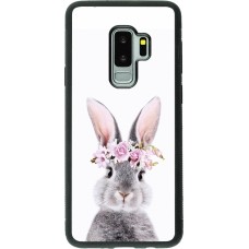 Samsung Galaxy S9+ Case Hülle - Silikon schwarz Easter 2023 flower bunny