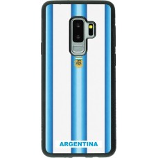 Coque Samsung Galaxy S9+ - Silicone rigide noir Maillot de football Argentine 2026 personnalisable