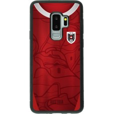 Coque Samsung Galaxy S9+ - Silicone rigide noir Maillot de football Autriche personnalisable