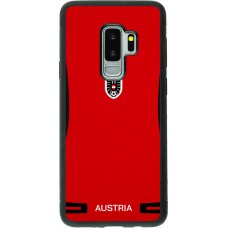 Coque Samsung Galaxy S9+ - Silicone rigide noir Maillot de football Autriche 2026 personnalisable