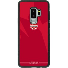 Coque Samsung Galaxy S9+ - Silicone rigide noir Maillot de football Canada 2026 personnalisable