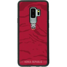 Coque Samsung Galaxy S9+ - Silicone rigide noir Maillot de football Corée du Sud 2026 personnalisable